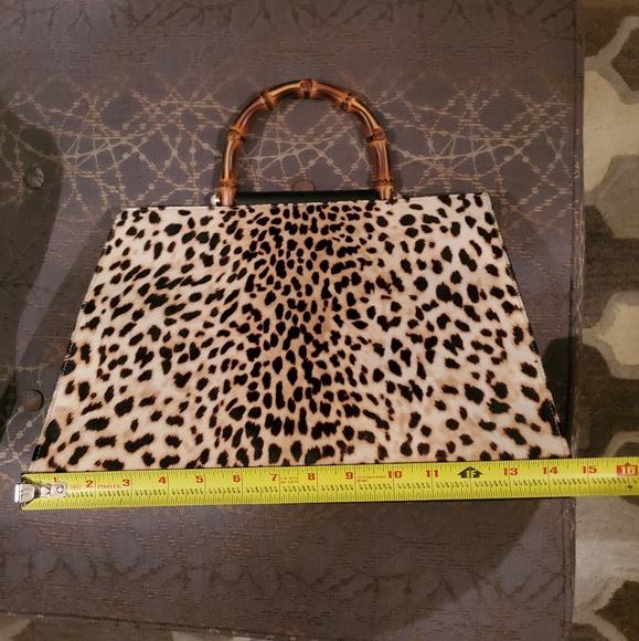 Gucci Calfskin Leopard Handbag - Picture 5 of 6